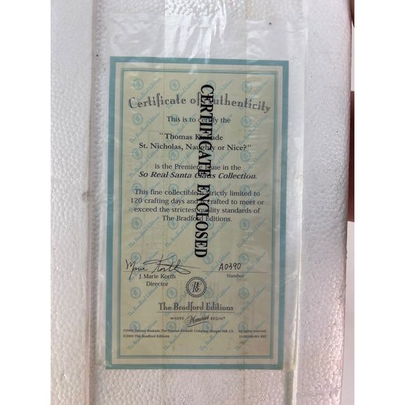 Thomas Kinkade St. Nicholas Naughty or Nice ? Figurine Bradford Edition Issue - Picture 7 of 7